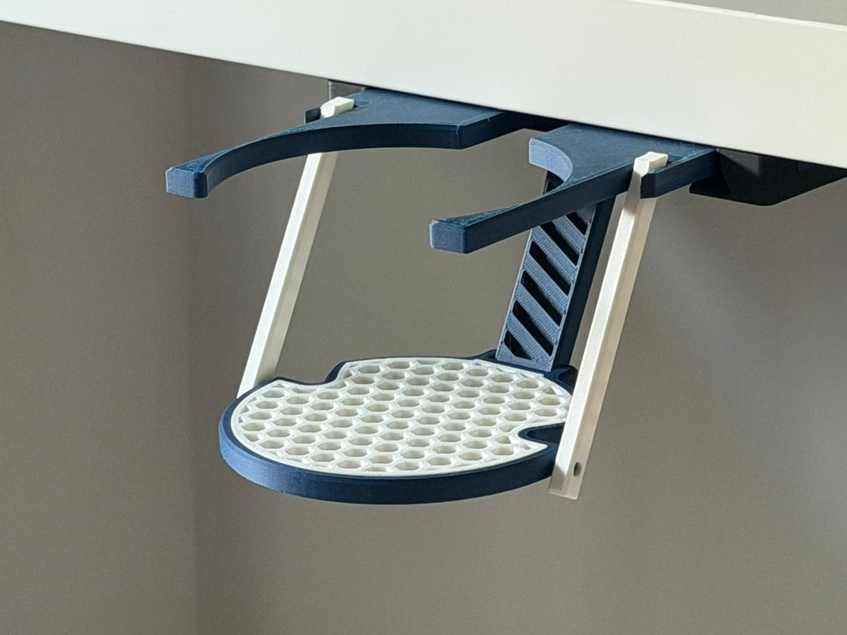 Parametric Foldable Under-Desk Cup Holder