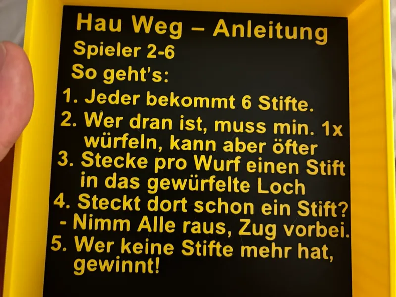 Hau Weg – Würfelspiel für 2–6 Spieler