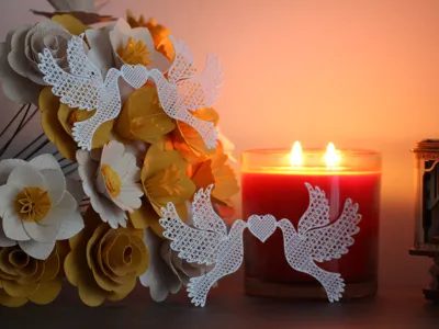 Doves in love