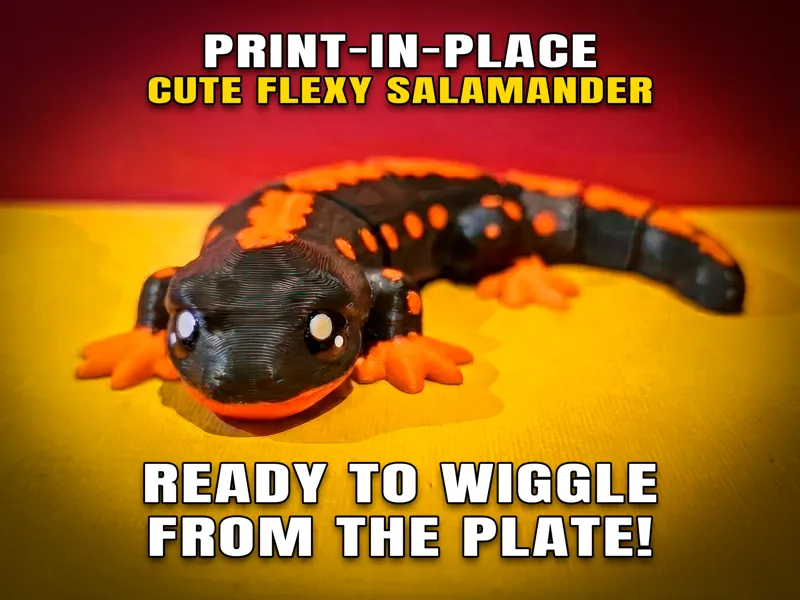 Cute Flexy Salamander (Articulated Fidget Toy)