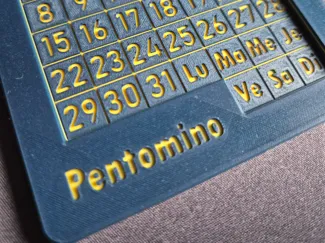 Pentomino calandar french