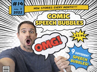 Comic Speech Bubble Props (9 Designs)