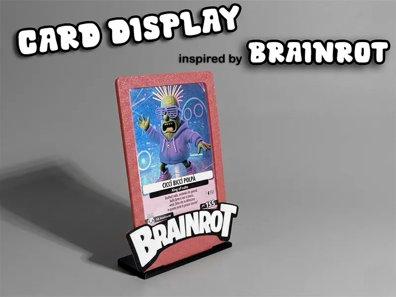 Card display compatible with Brainrot Skifidol 
