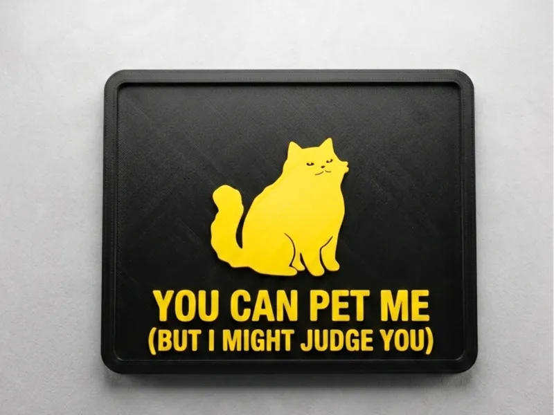 Katze Schild Lustig Warnschild