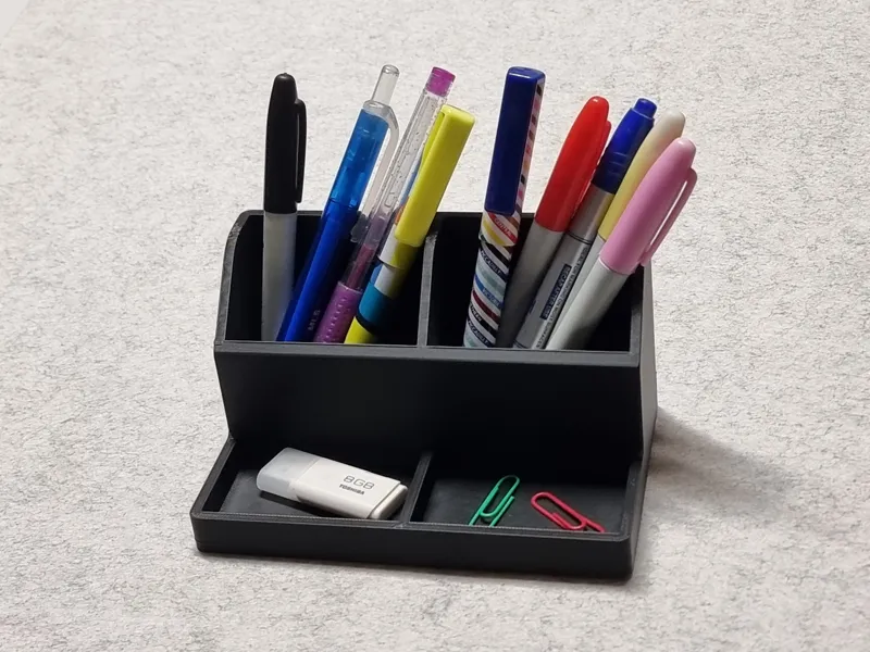Modern 4-compartment desk tidy / desk organiser