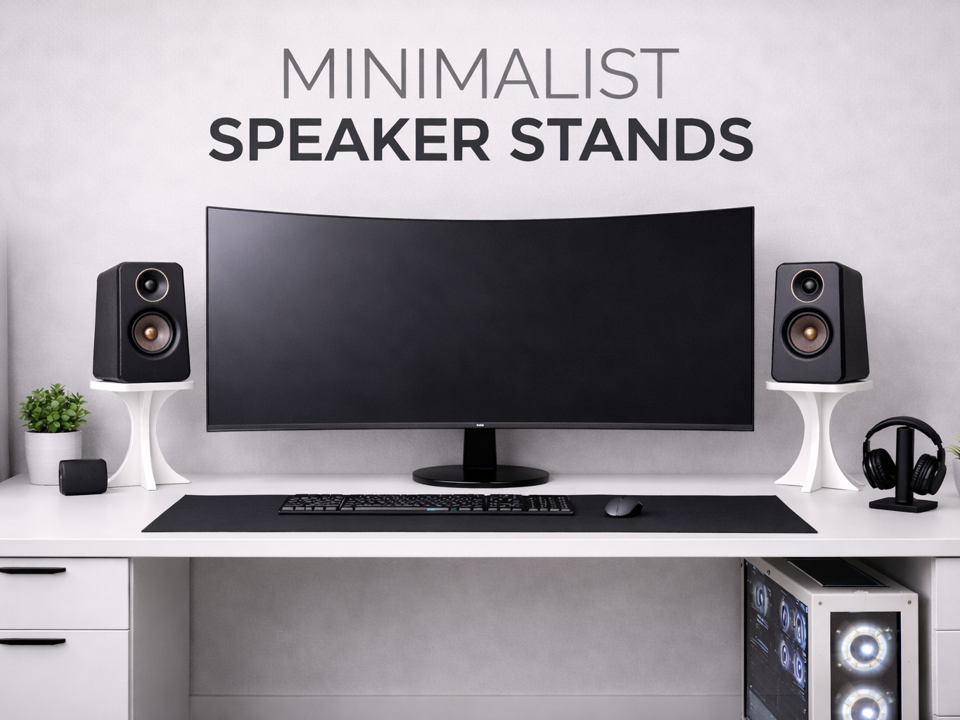 Modern Speaker Stand – Elegant Desk Audio Riser