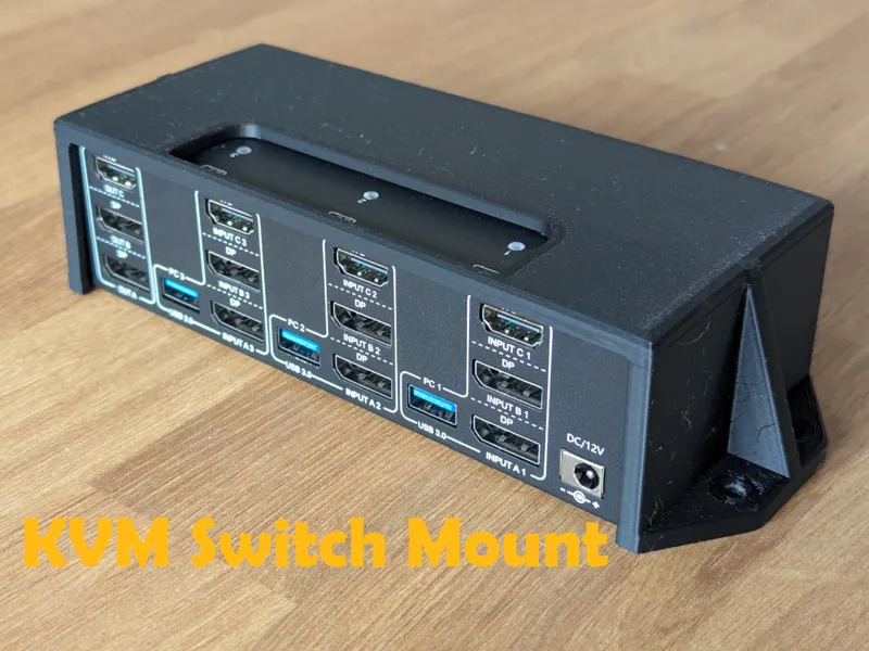 KVM Switch HDMI DisplayPort 3 PC 3 Monitors Mount