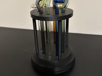 Spinning Glass Straw Holder