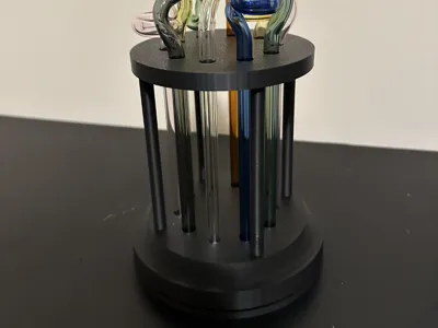Spinning Glass Straw Holder