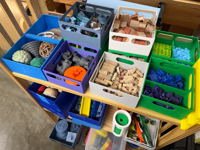 POTTERY STACKING STORAGE BOXES