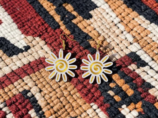 Tribal sun v2 earrings