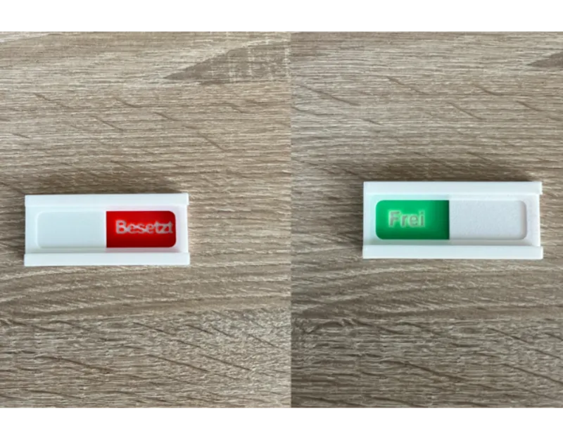 Frei Besetzt Schiebeschild