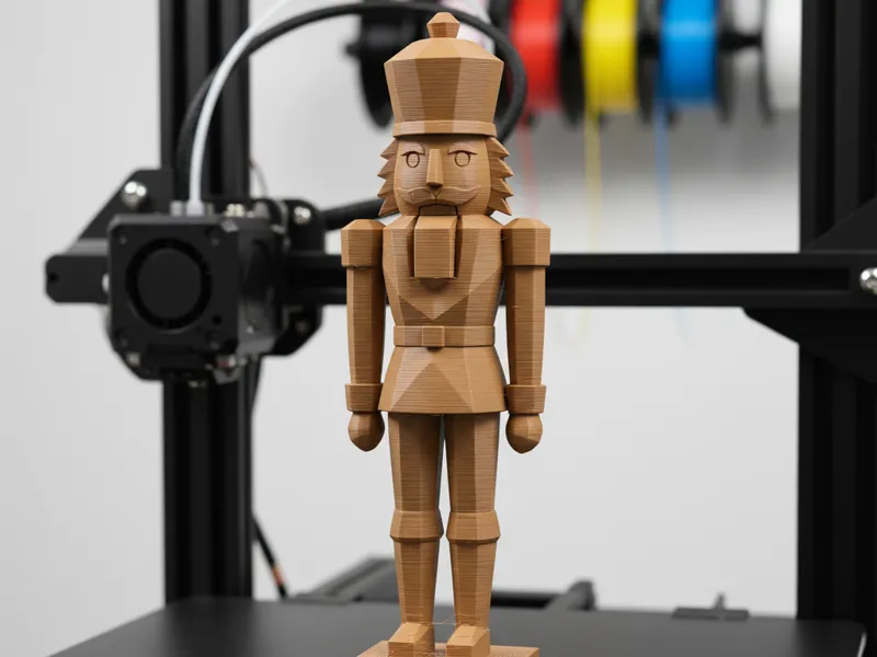 Low-Poly Nutcracker Figurine Easy Christmas Print