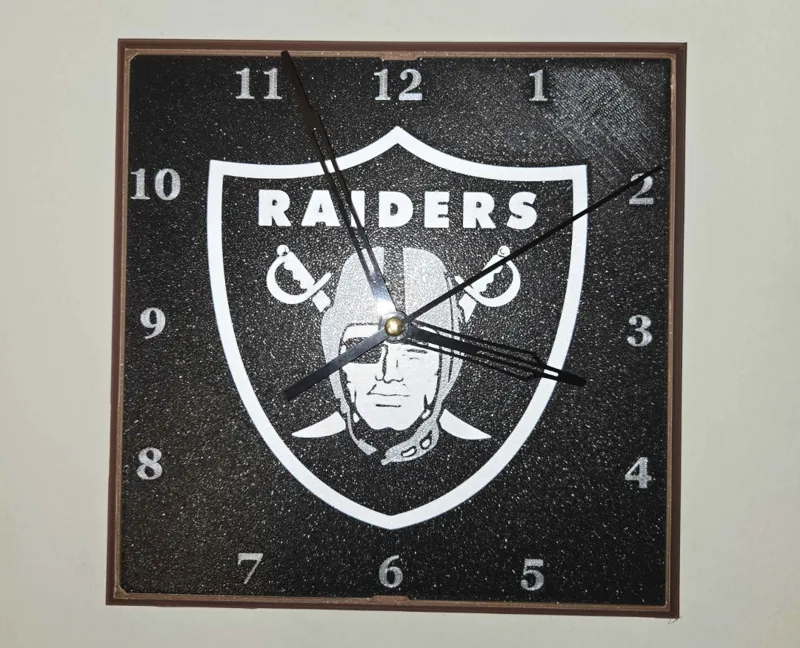 Las Vegas Raiders Clock Face