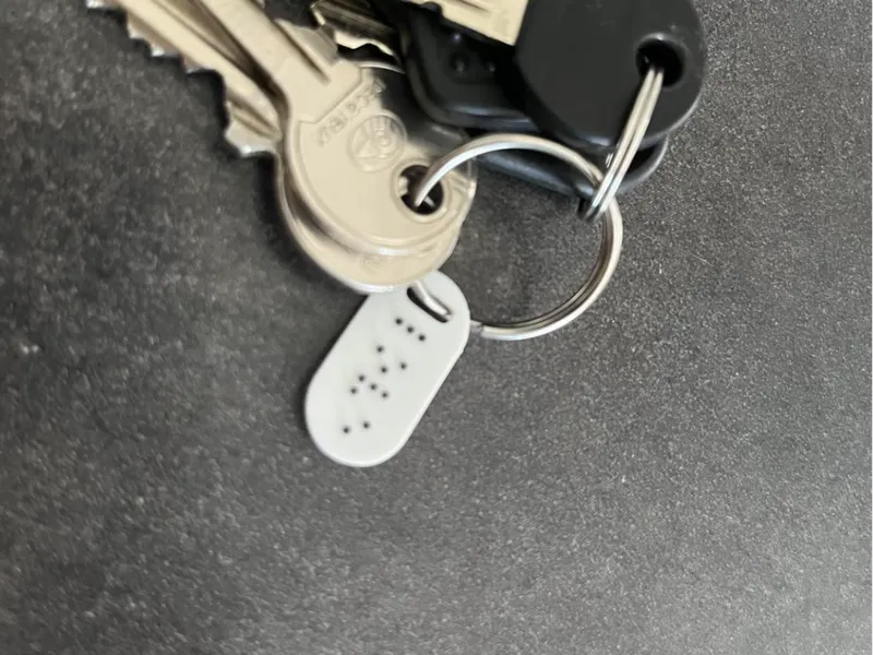 Customizable Braille Keychain