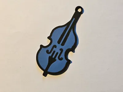 double bass keychain