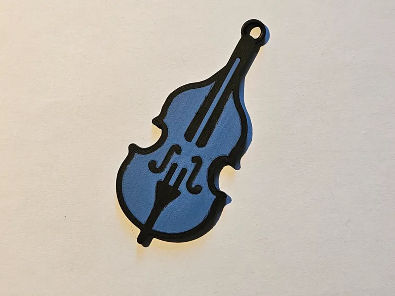 double bass keychain