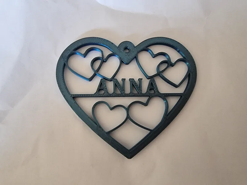 Valentines heart with name