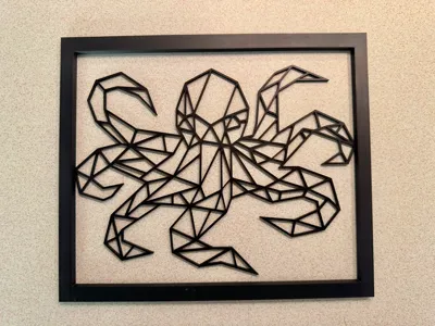 Geometric Octopus Wall Art