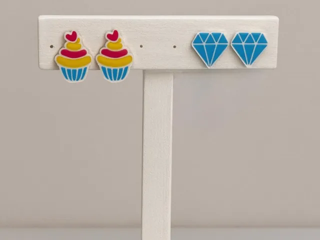 Orecchini da favola - dolci, unicorni e diamanti