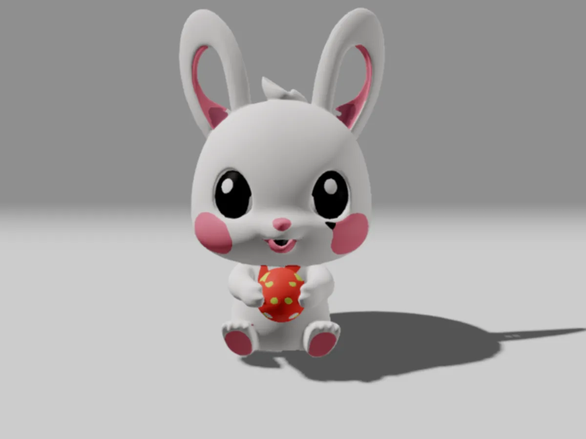 Sweet Easter bunny also suitable for coloring by Form Faktor 3D MakerWorld: Download Free 3D Models - 3D model önizlemesi