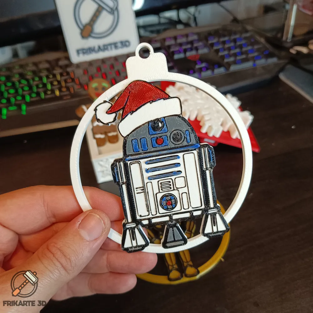 R2D2 Christmas Tree Decoration by Frikarte3D MakerWorld