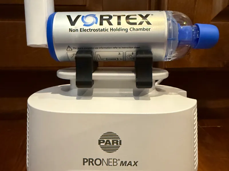 Aerochamber mount for Pari ProNeb Max