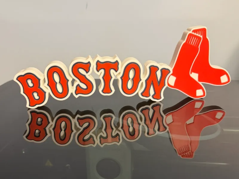 Boston Red Sox Jersey Script Desktop Sign