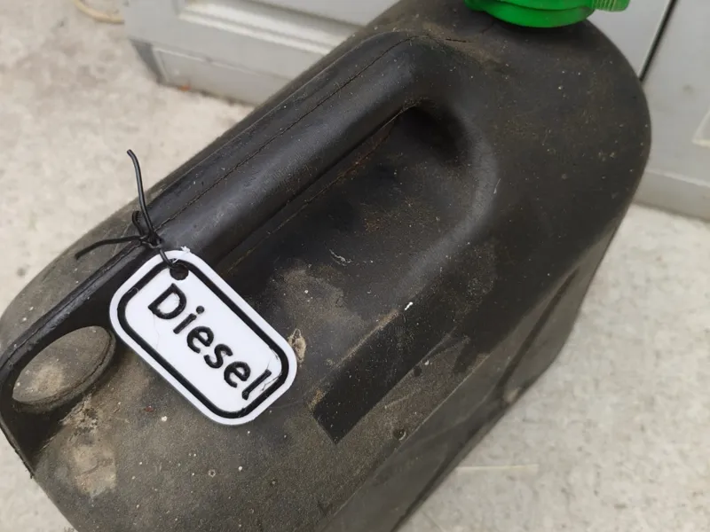 Benzinkanister Schild Dieselkanister Kraftstoff