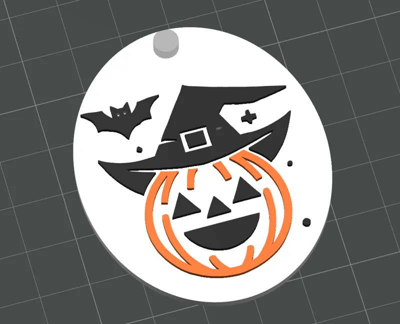 Halloween Pumpkin Keychain