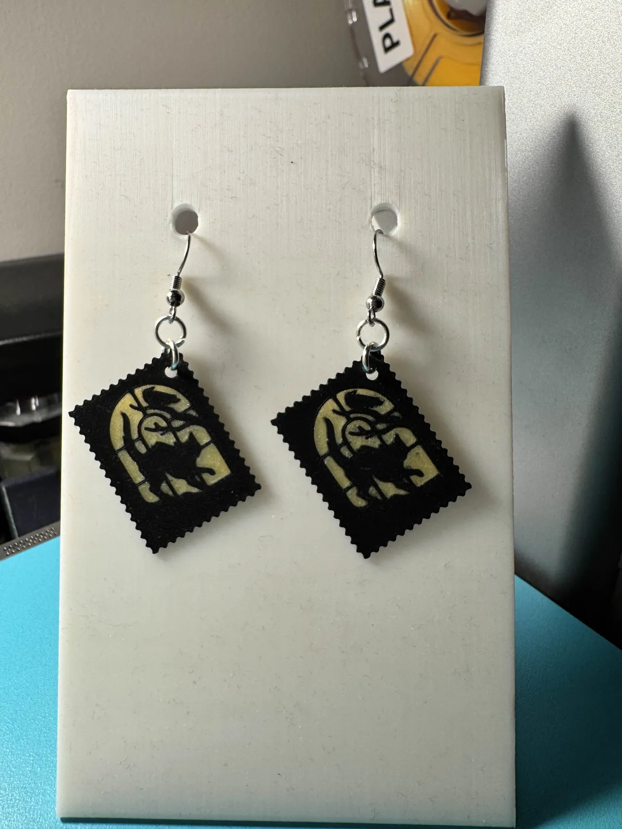 USPS Cat Stamp Earring view 2