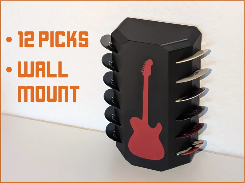 Guitar pick wall holder 