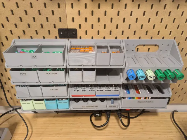 Skadis Gridfinity Slider Drawers