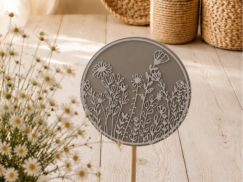 Gartenstecker Blumenwiese