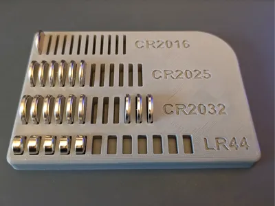 Button battery organizer