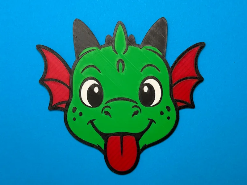 Funny Dragon Face (2D)