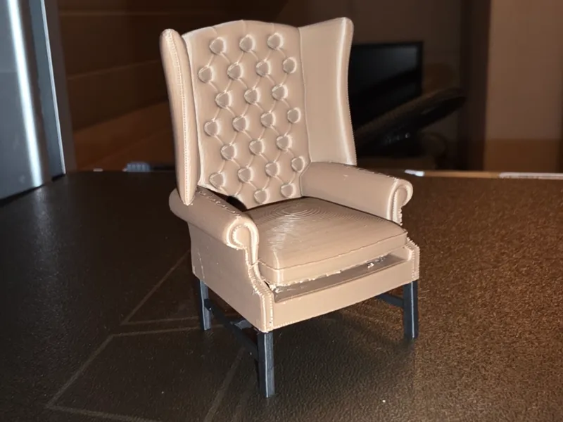 Miniatur Chesterfield-Sessel 1:18