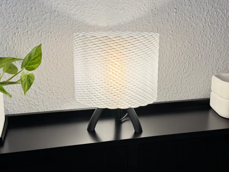 Stehlampe E 27 basket weave (low Material)
