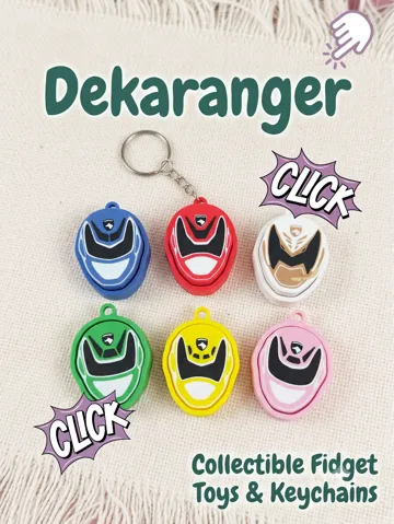 Objeto manipulable: Dekaranger Fidget Clicker Set — vista de referencia 2