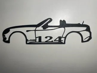 Fiat abarth 124 wall art