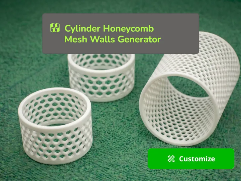 Cylinder Honeycomb Mesh Walls Generator