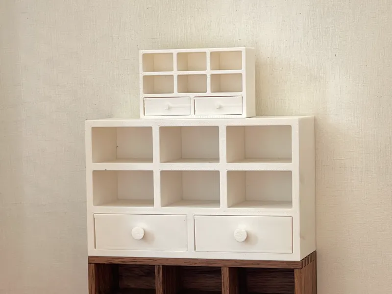 【Type E】Dollhouse Desktop Shelf, Modular Cabinet