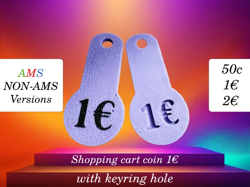 Euro shopping cart coin (keyring) AMS / NON-AMS