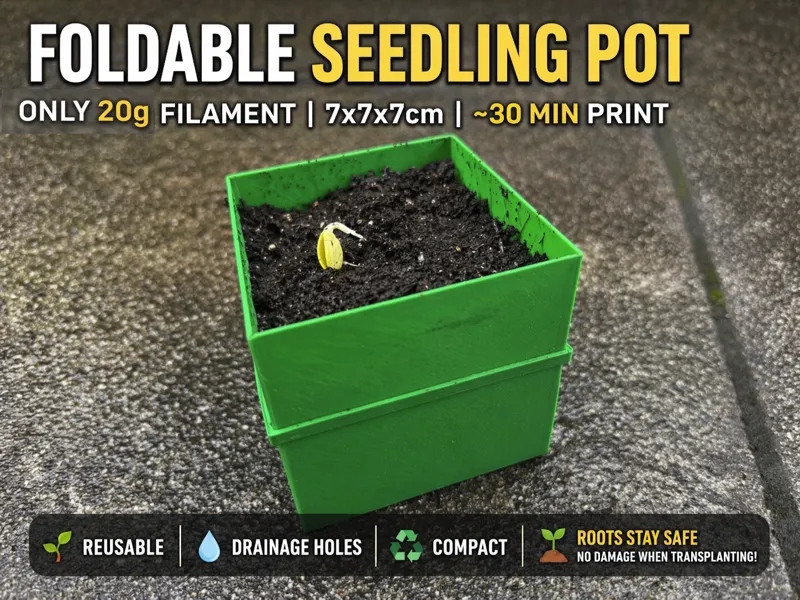 Foldable Plant Pot - prevents root damage