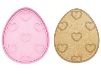 Easter Egg Cookie Cutter Little Hearts - 3 sizes