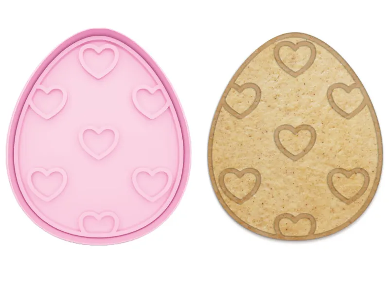 Easter Egg Cookie Cutter Little Hearts - 3 sizes