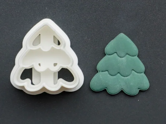 Christmas Tree Polymer Clay Cutter Earrings