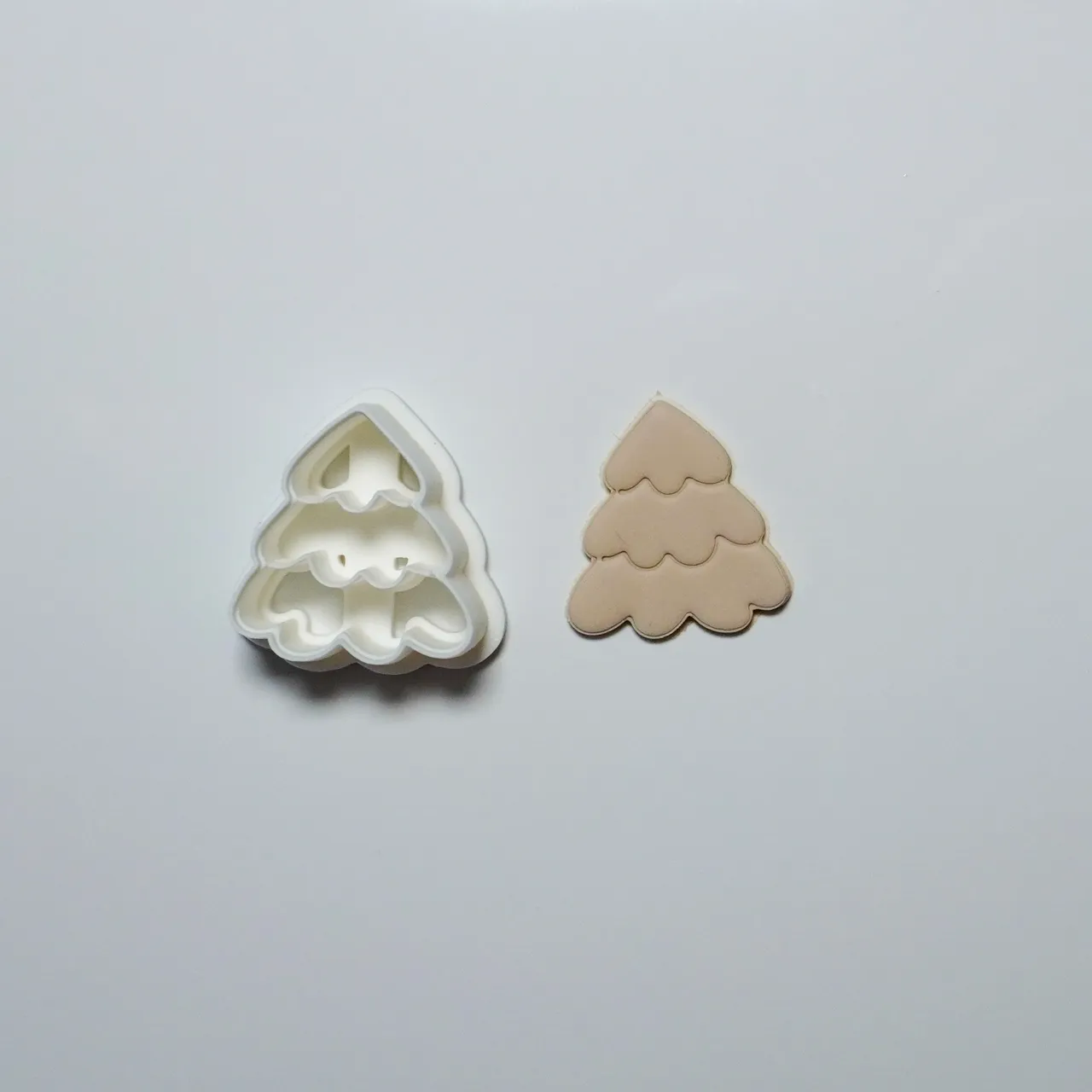 Christmas Tree Polymer Clay Cutter Earrings view 3