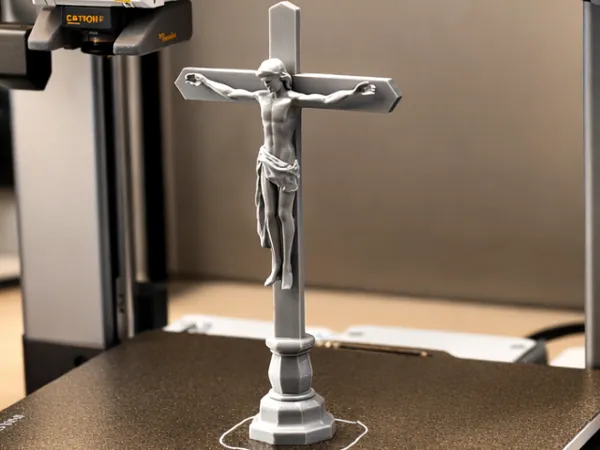 Christ en croix avec socle