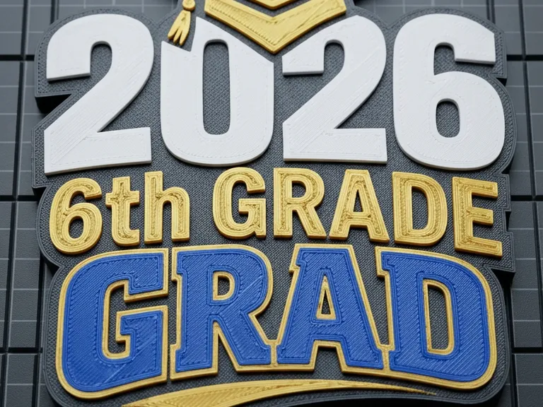 2026 6th Grade Grad - Hype Chain Pendant & Cuban